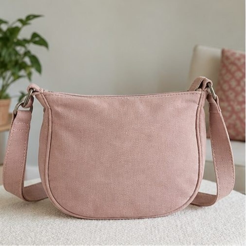 Blush Nylon Crossbody Bag